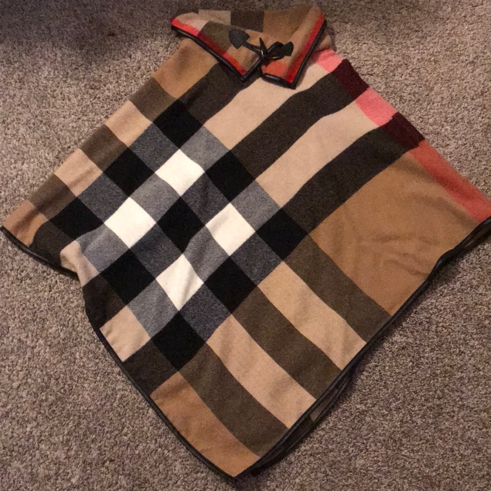 Tartan plaid poncho (not Burberry!)